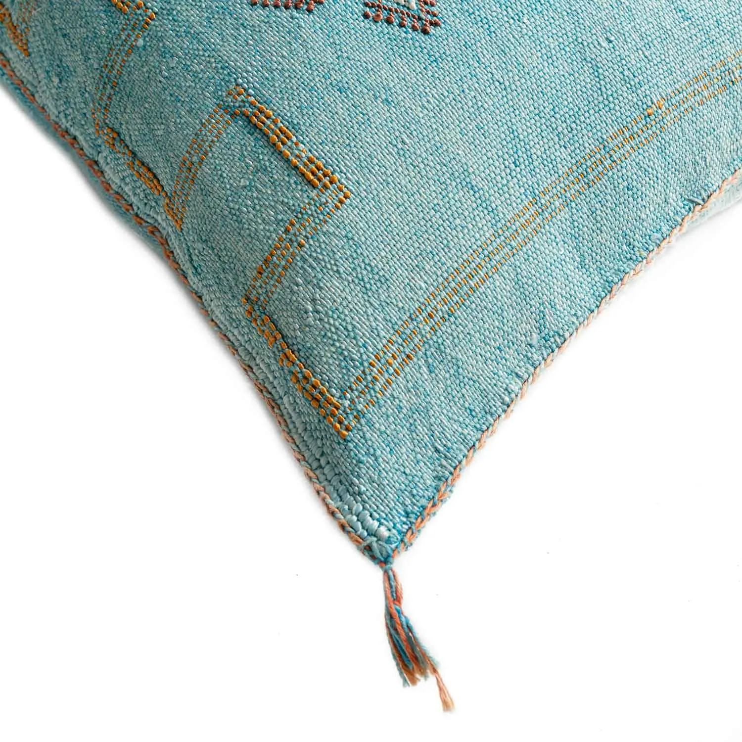 Blue Cactus silk pillow cover