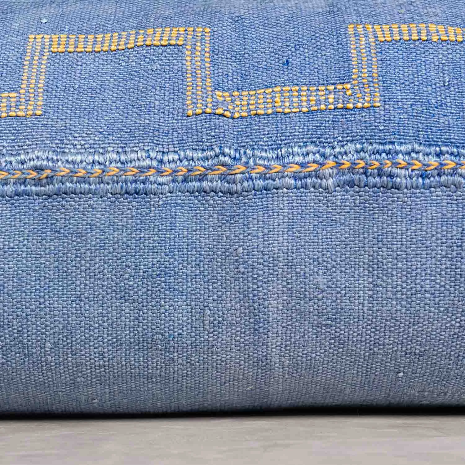Blue Cactus silk pillow cover