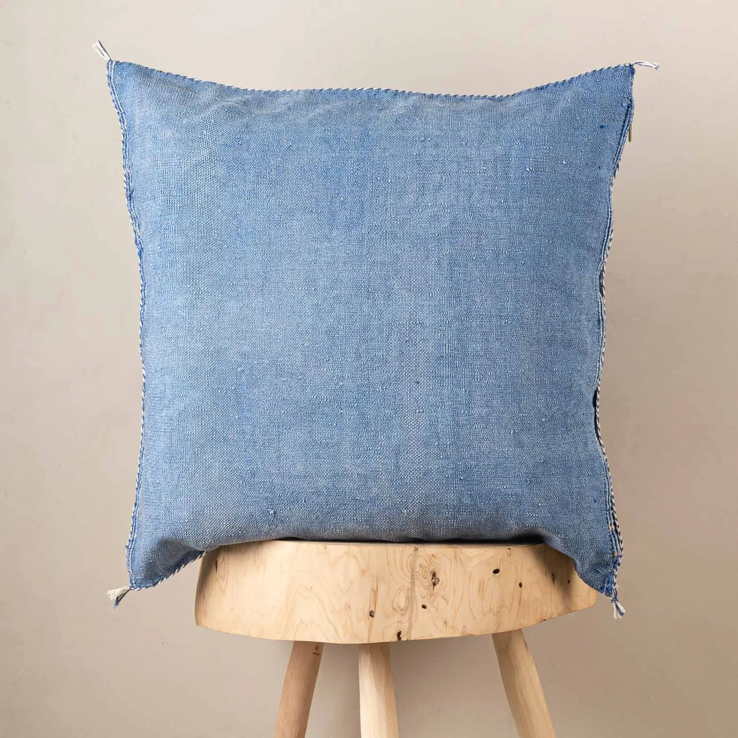 Blue Cactus silk pillow cover