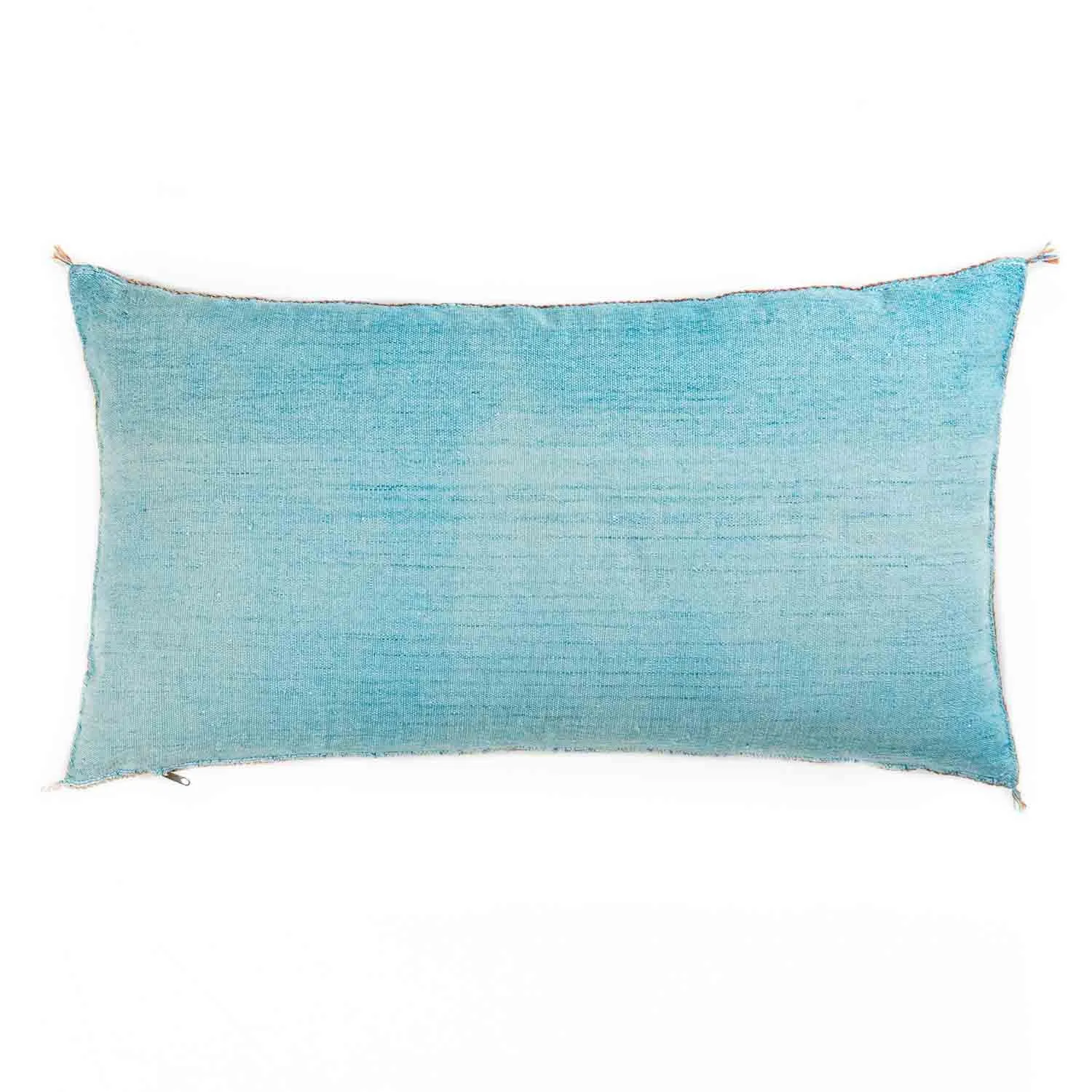 Blue Cactus silk pillow cover