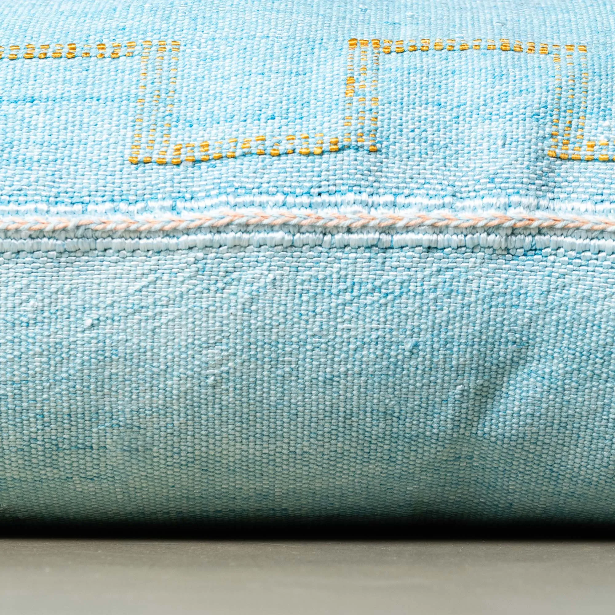 Blue Cactus silk pillow cover
