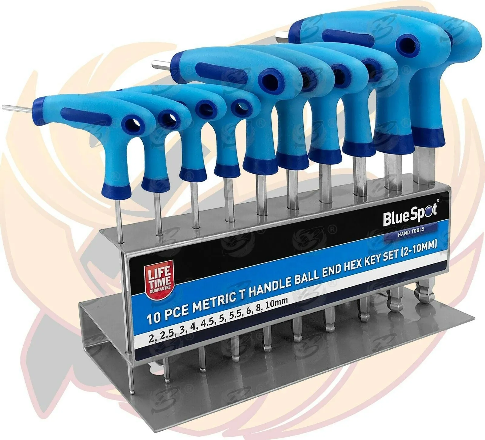 BLUESPOT 20PCS T - HANDLE TORX & HEX KEY SET ( H2 - H10 ) ( T9 - T50 )
