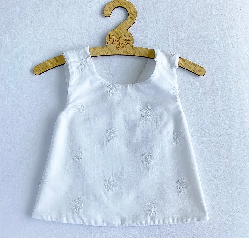 Blush Linen Pinafore Set