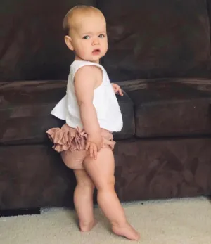 Blush Linen Pinafore Set