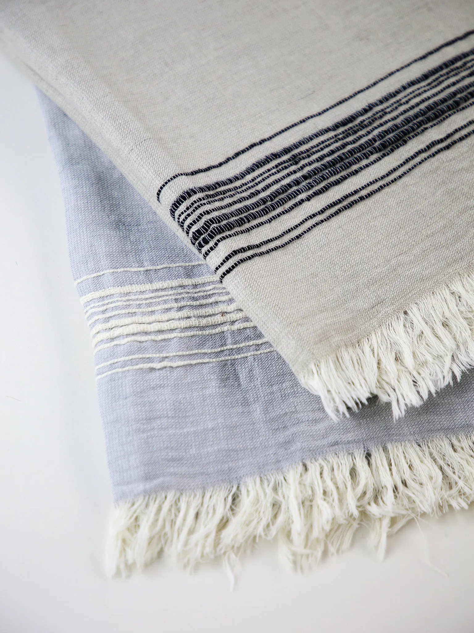 Bodrum Linen Embroidered Stripe Pestamel