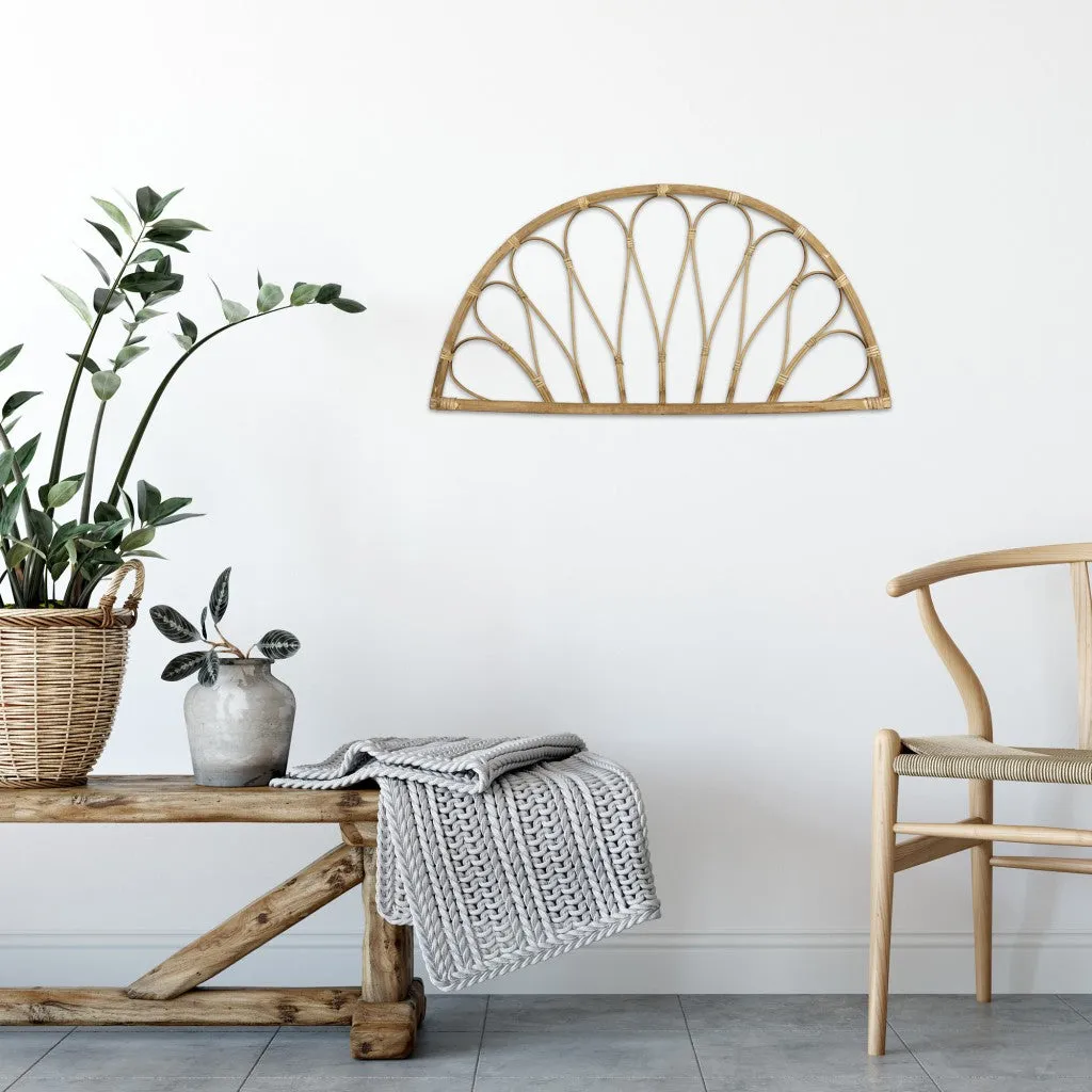 Bohemian Bamboo Half Moon Wall Decor