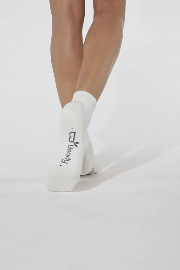 Boody Womens Socks Sport Ankle White 3-9