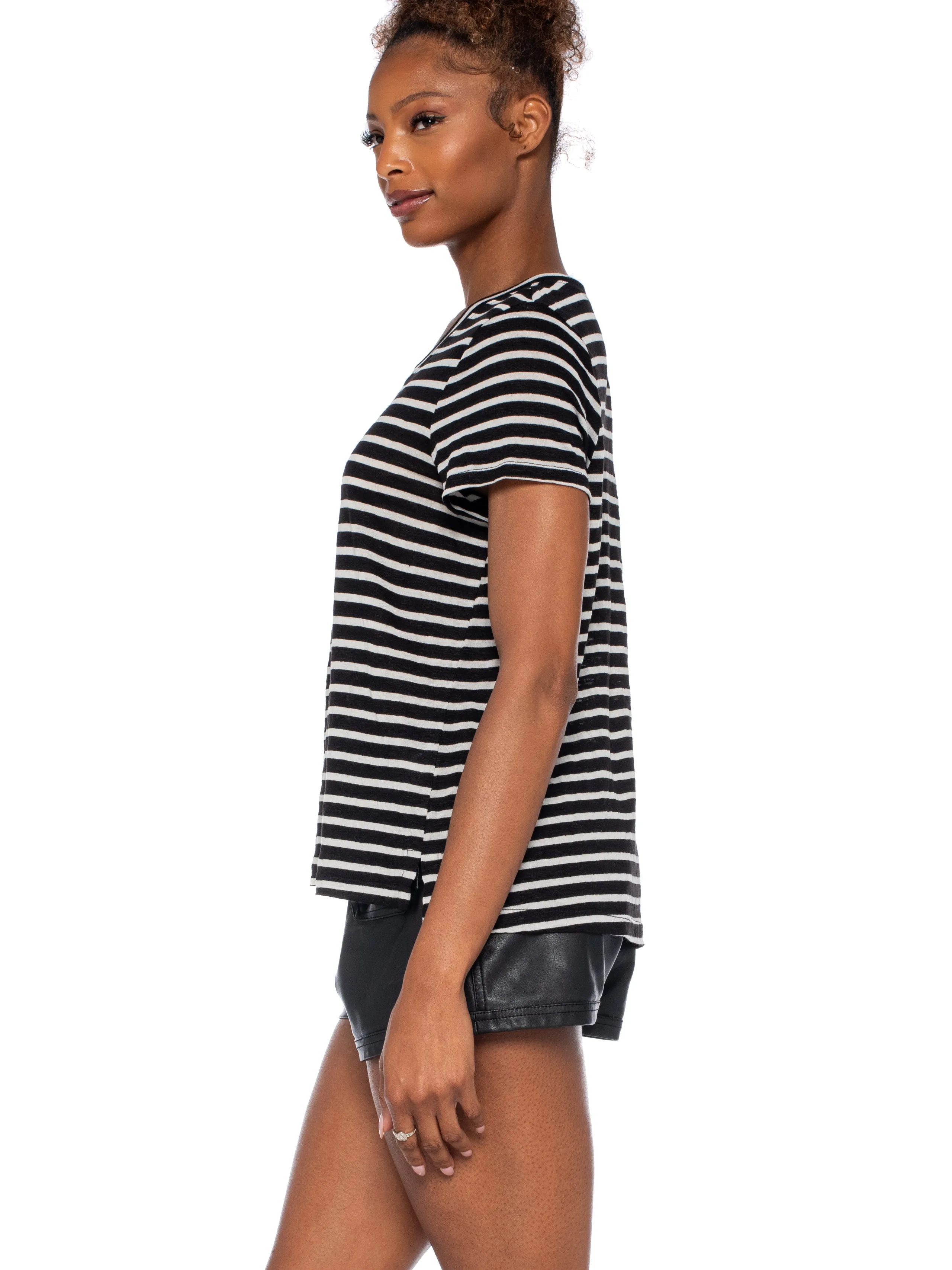 Boy Tee Vented Hem Short Sleeve