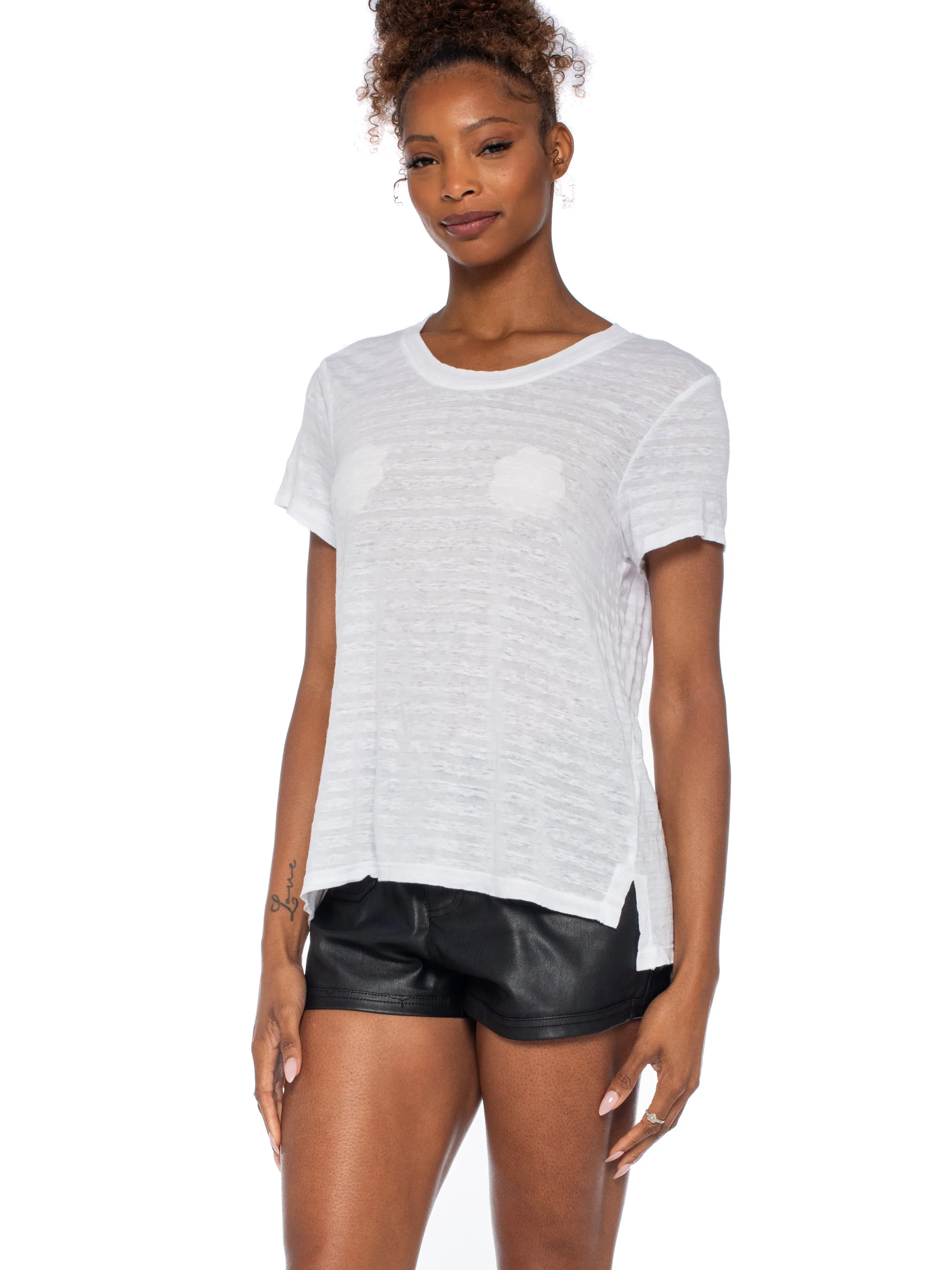 Boy Tee Vented Hem Short Sleeve