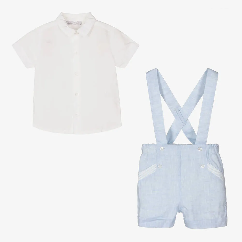 Boys Linen Shorts Set