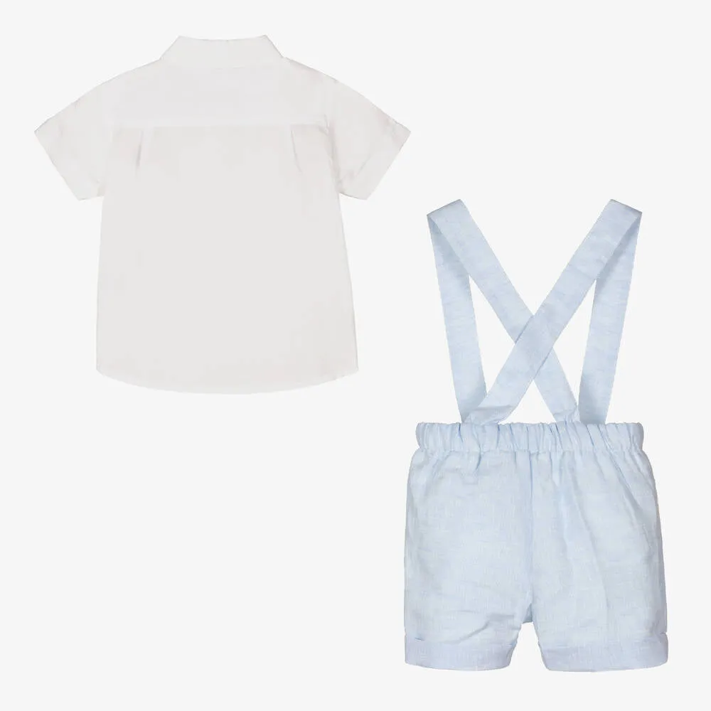 Boys Linen Shorts Set