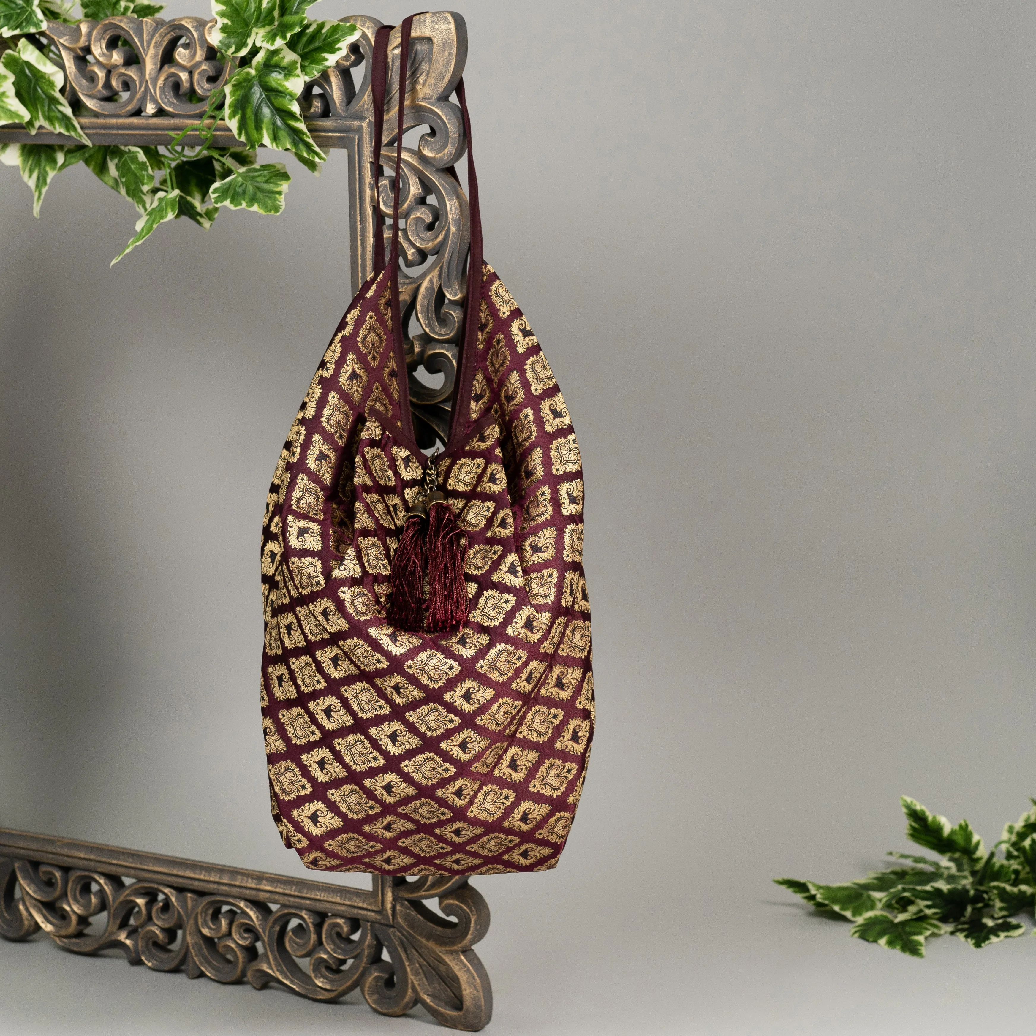 Bridal Wine Red | Banaras Jhola