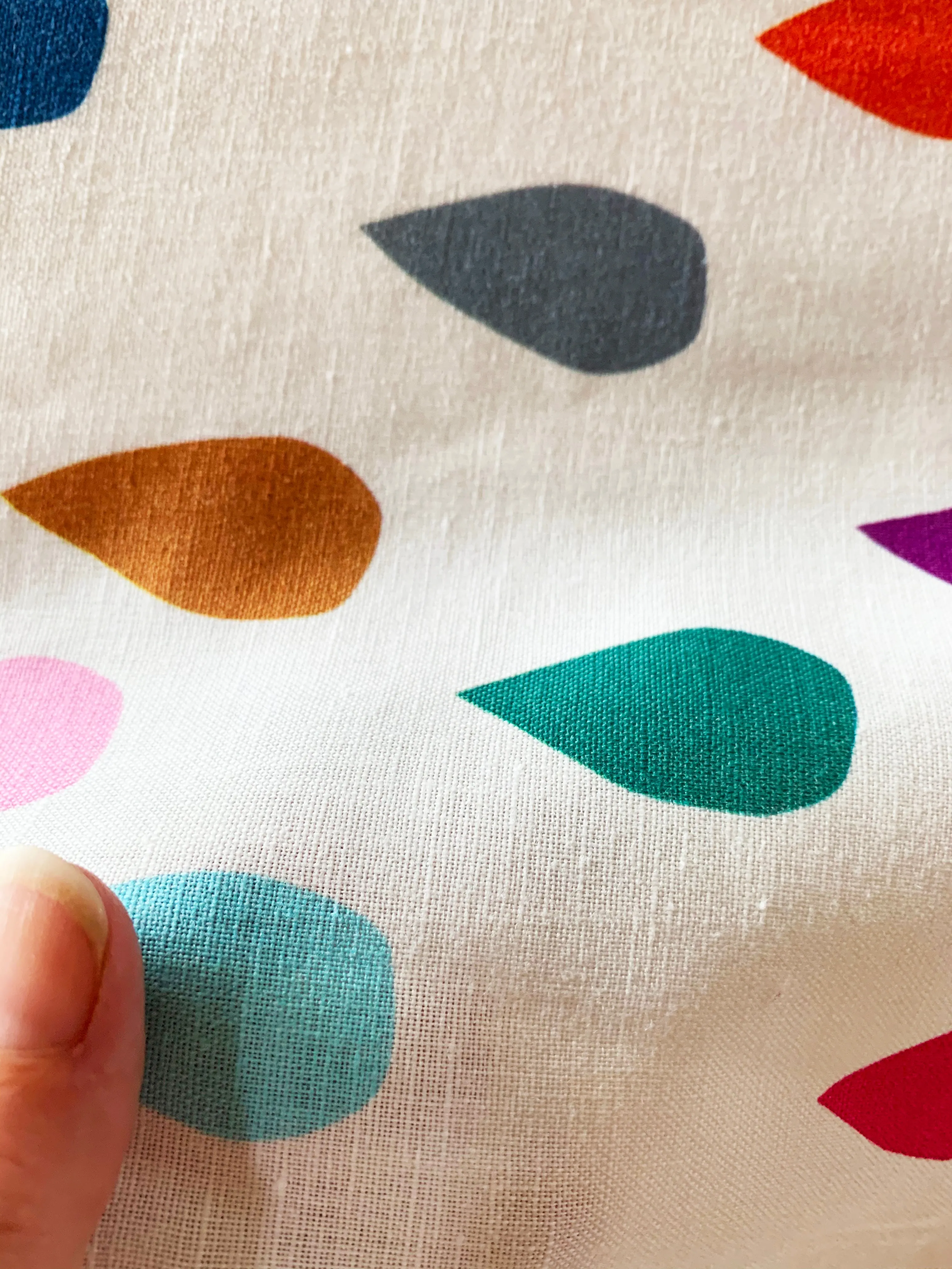Bright Drops linen cotton