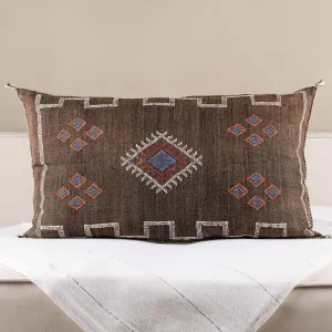 Brown Cactus silk pillow cover