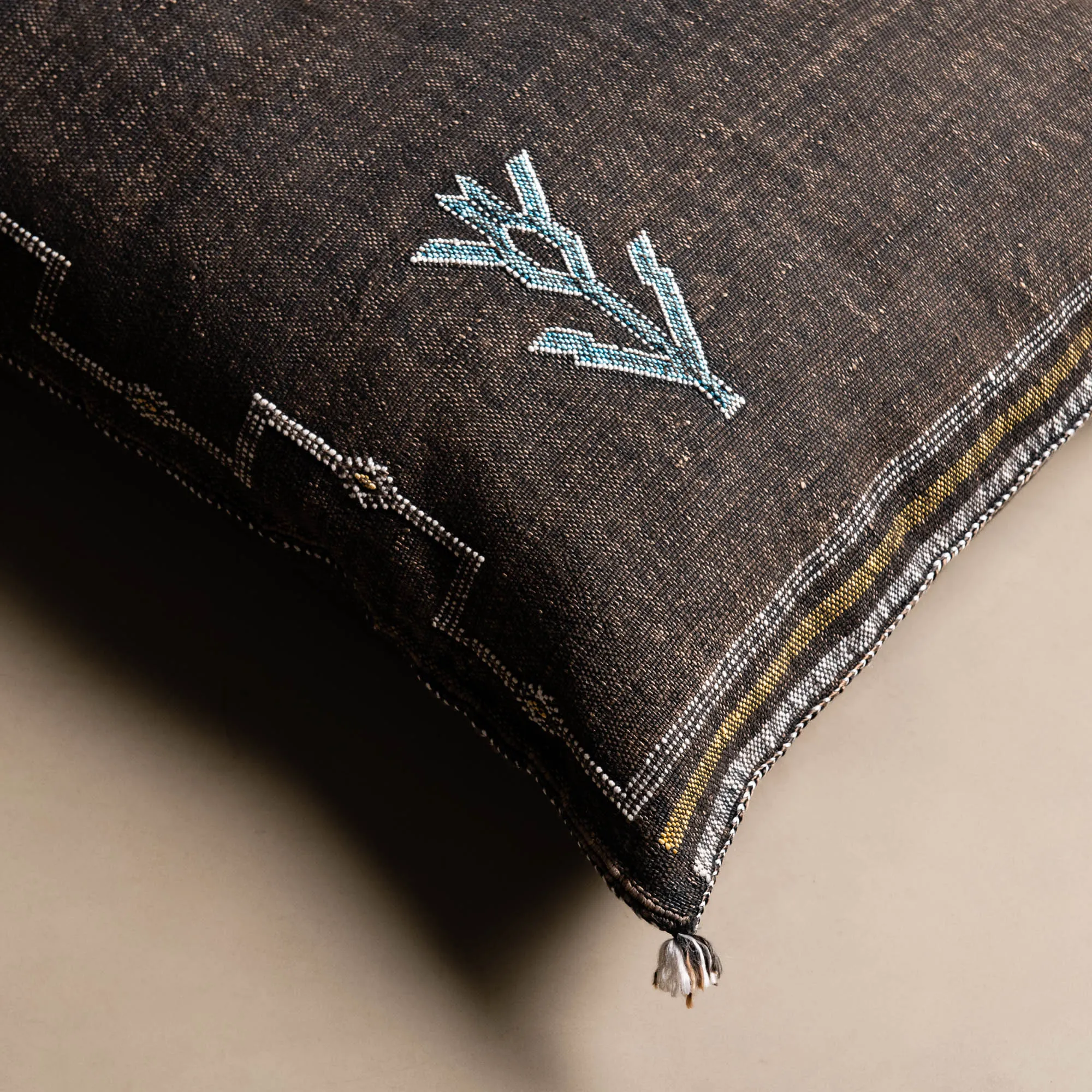 Brown Cactus silk pillow cover