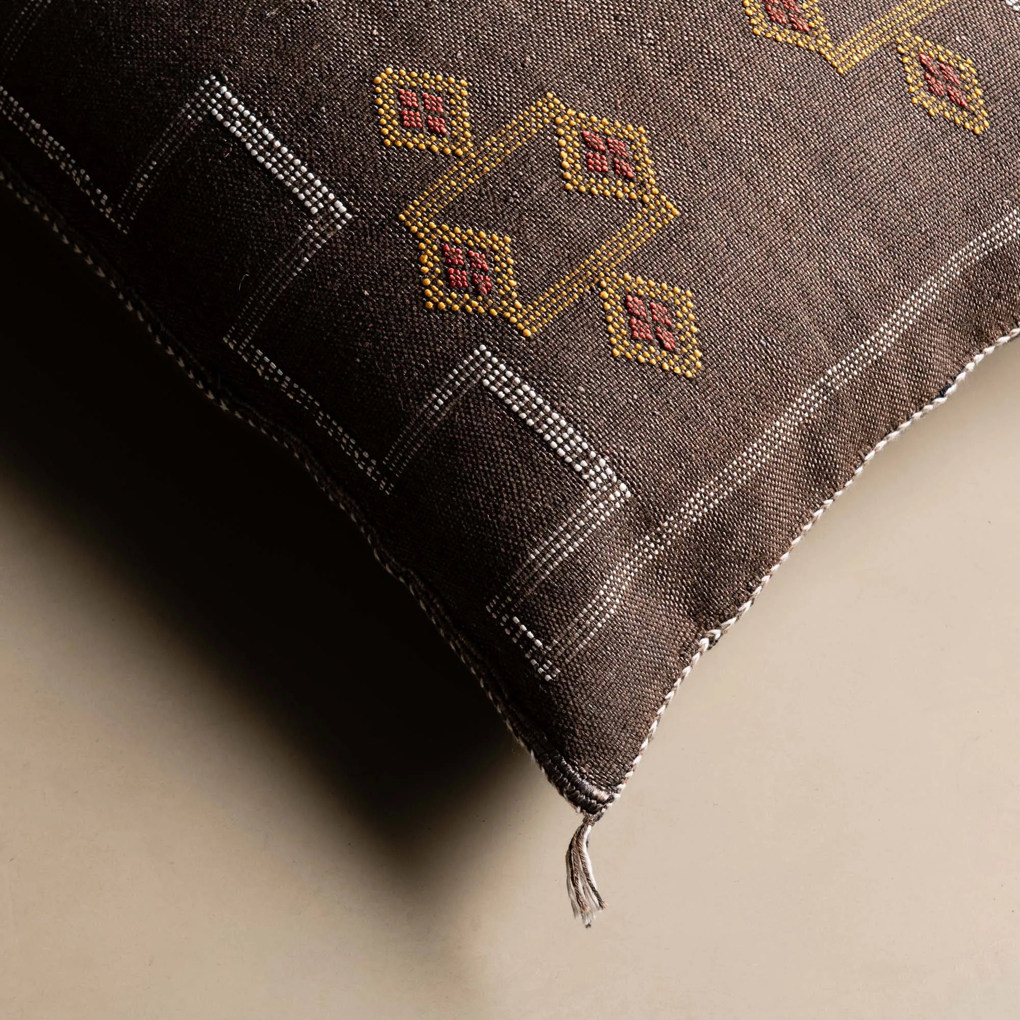 Brown Cactus silk pillow cover