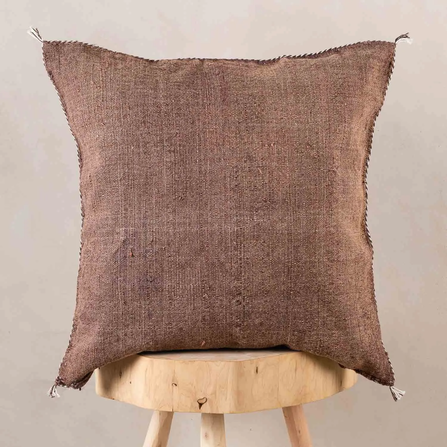 Brown Cactus silk pillow cover