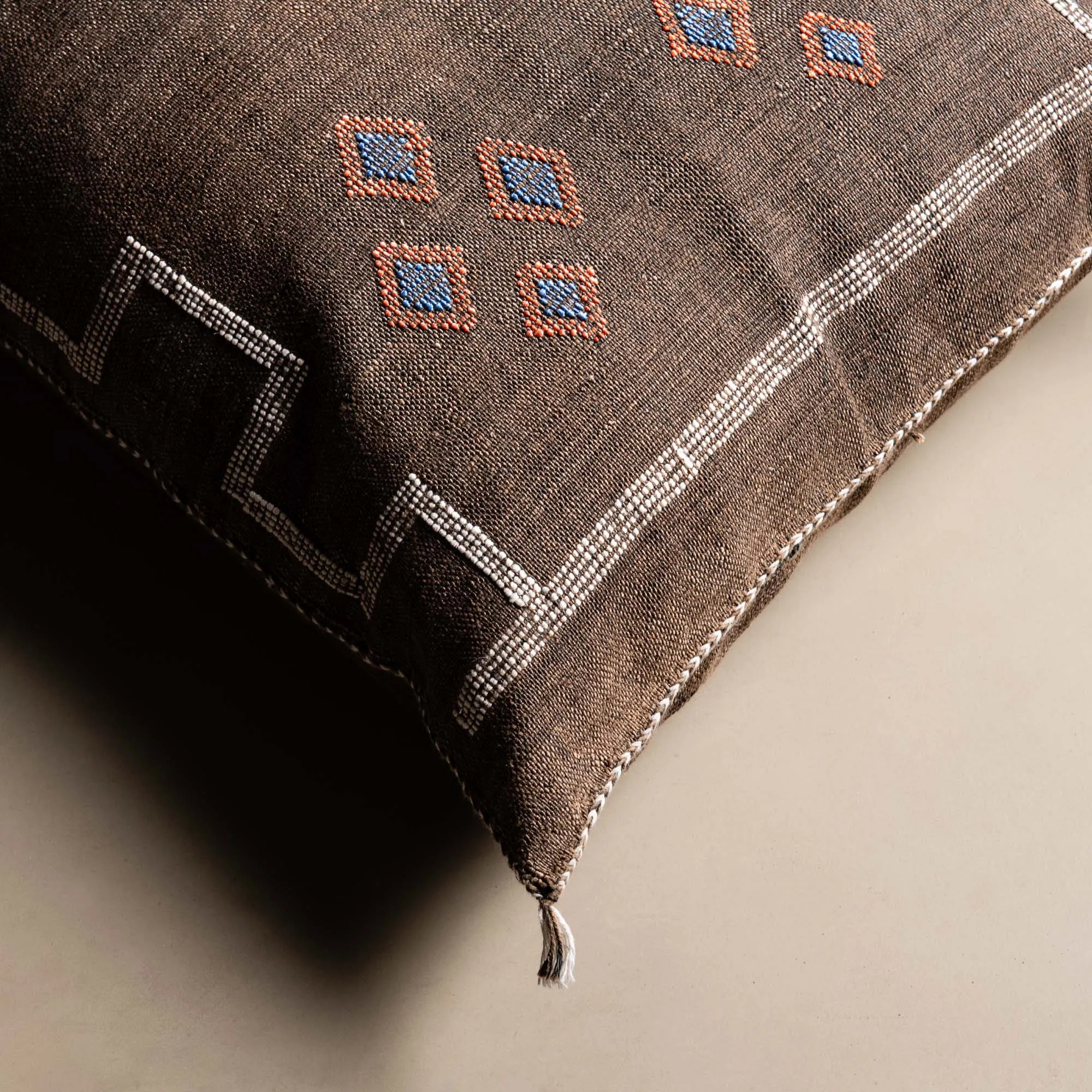 Brown Cactus silk pillow cover