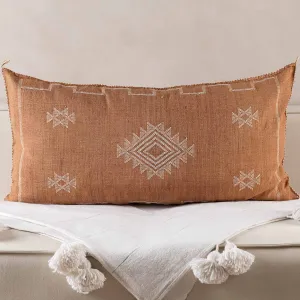 Brown Cactus silk pillow cover