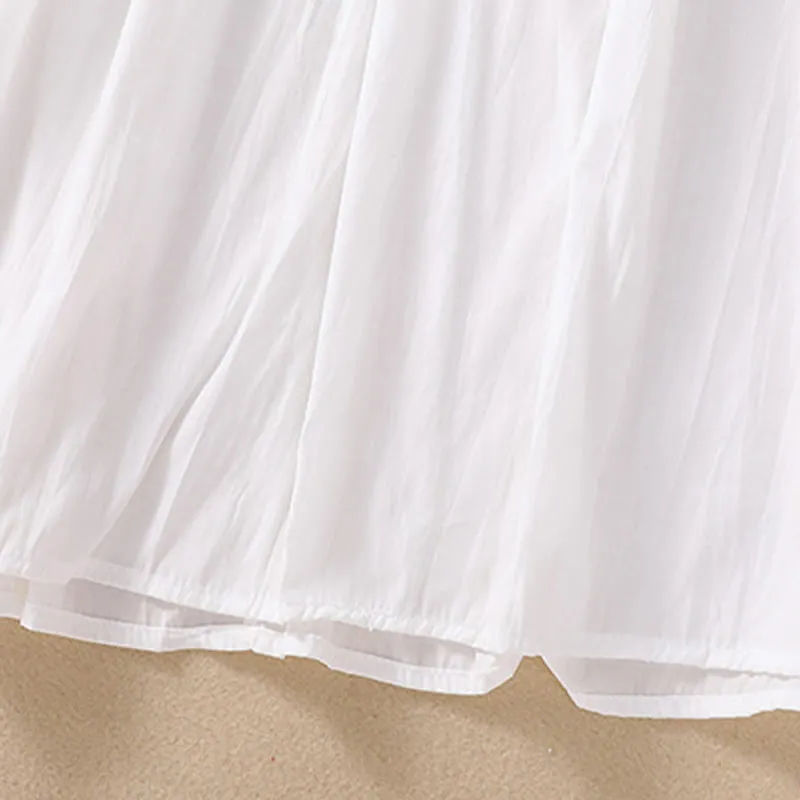 Buddha Stones Summer Solid Color Long Lantern Sleeve Drawstring Cotton Linen Women's Maxi Dress With Pockets
