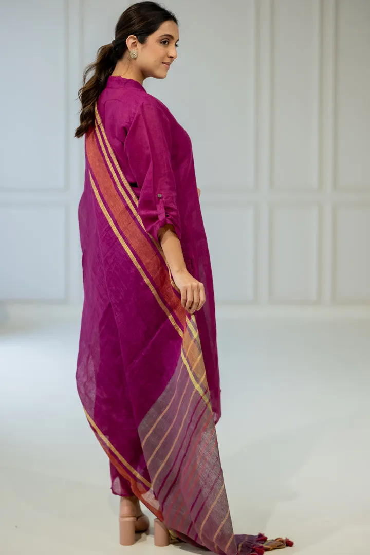 Burgundy Bliss Kurta Set with Dupatta