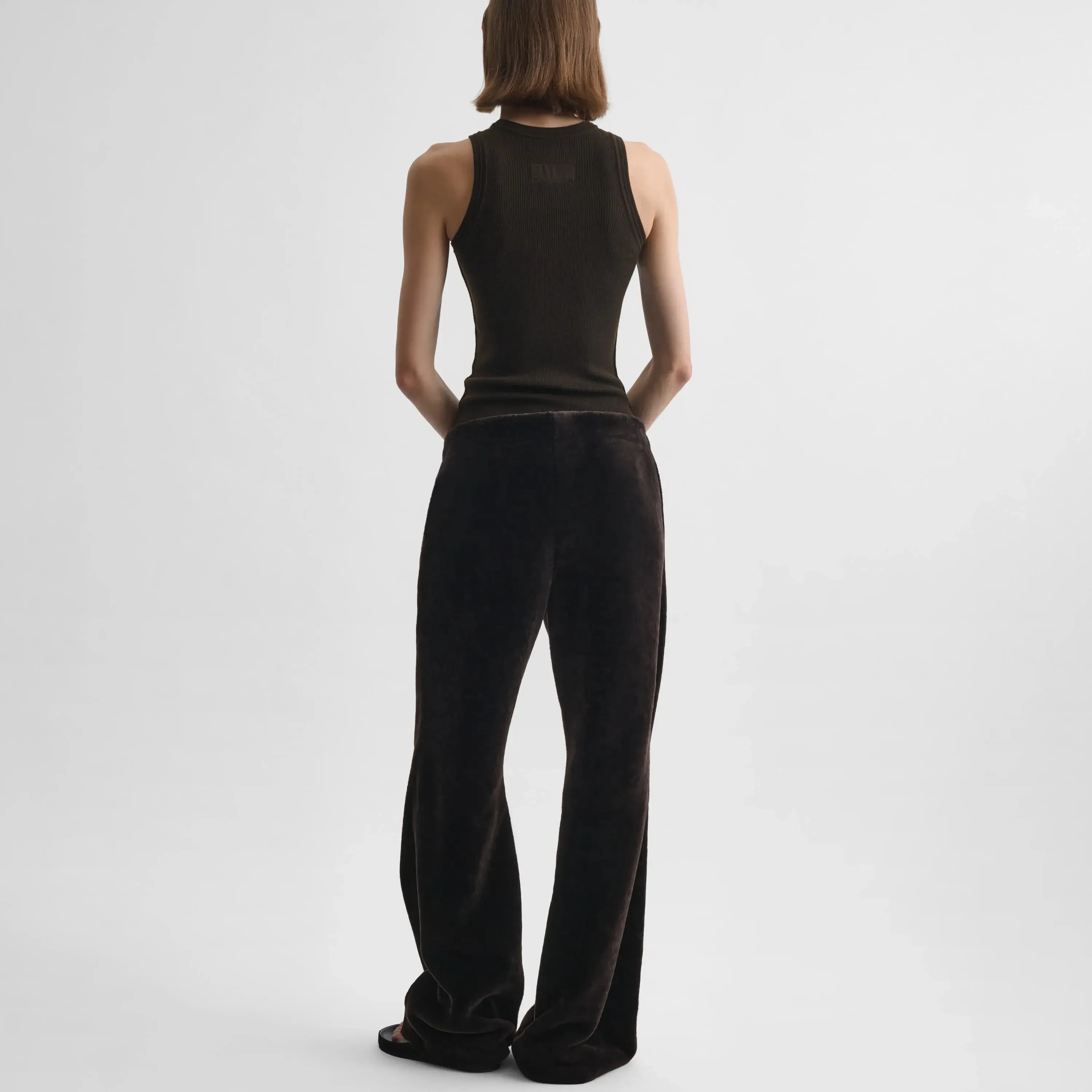 BUZZED TROUSERS | caviar shearling