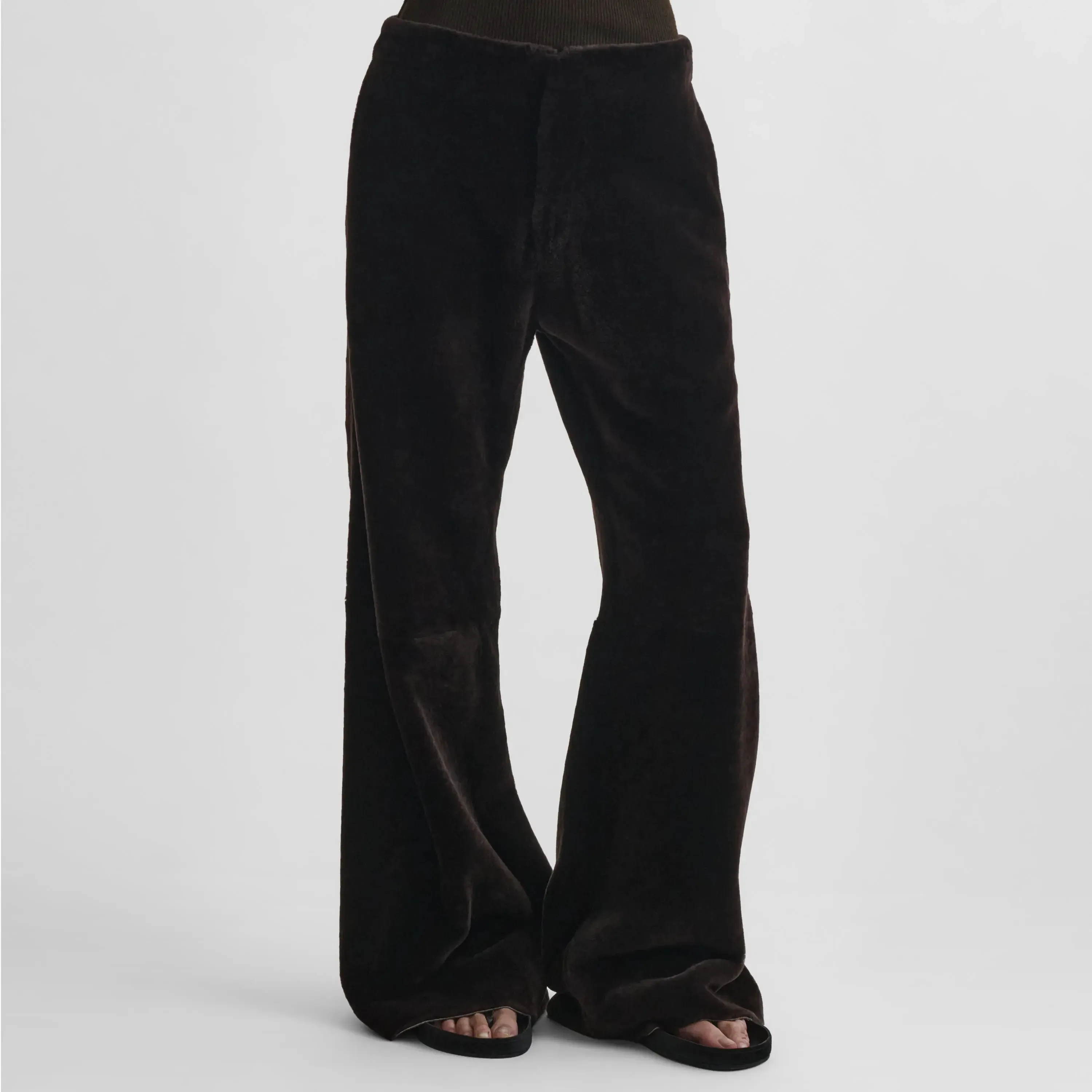 BUZZED TROUSERS | caviar shearling