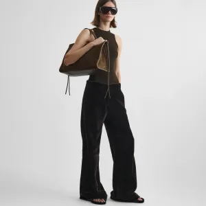 BUZZED TROUSERS | caviar shearling