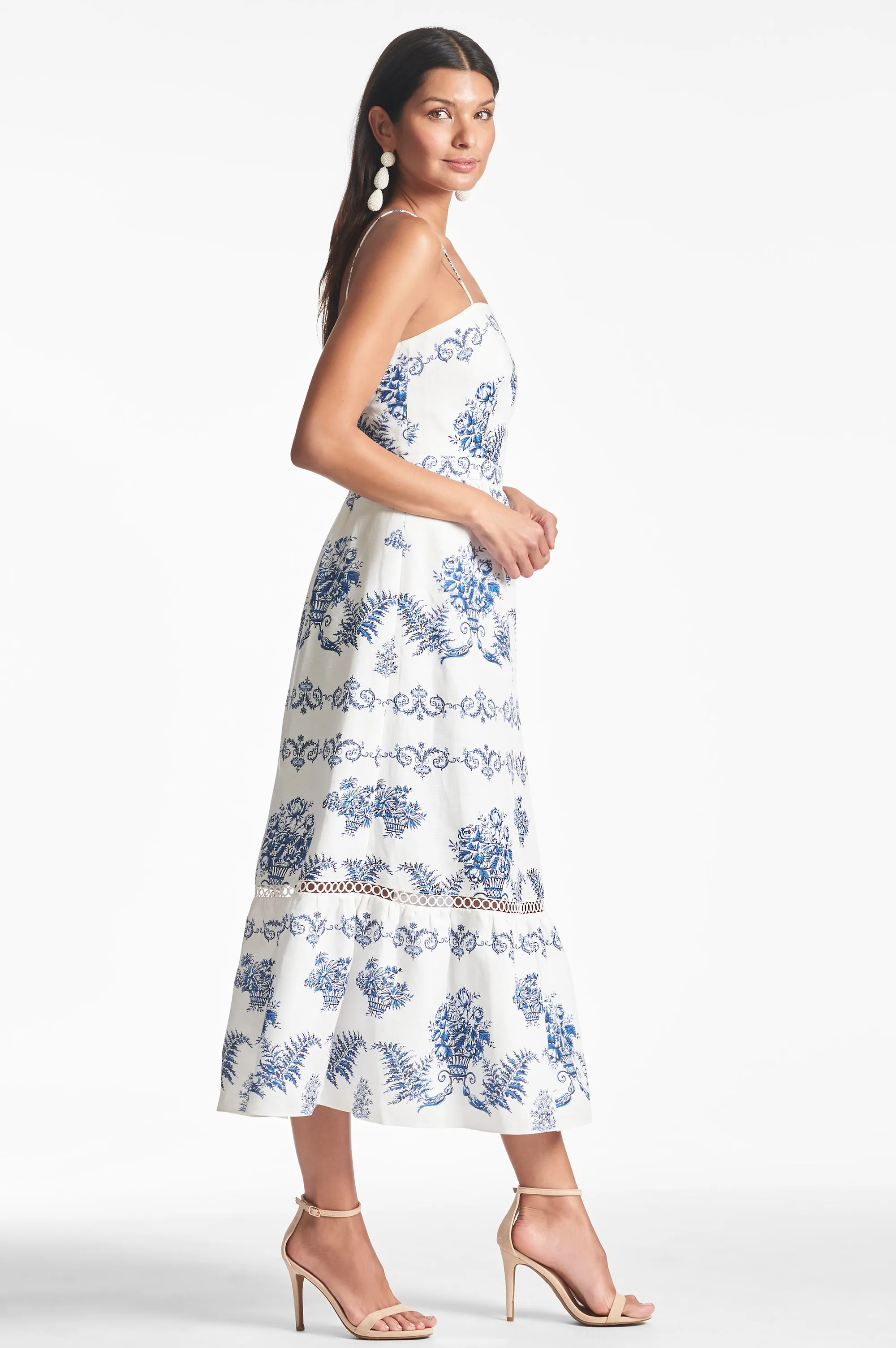Calista Dress - Indigo/Ivory Garland - Final Sale
