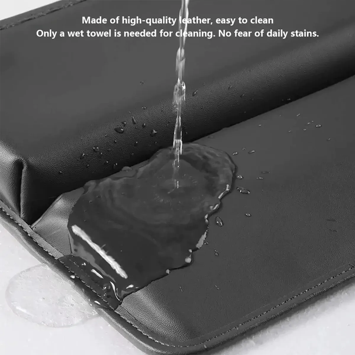 Car Seat Gap Filler Organizer, Custom-Fit For Car, Multifunctional PU Leather Console Side Pocket Organizer for Cellphones, Cards, Wallets, Keys WAJG226
