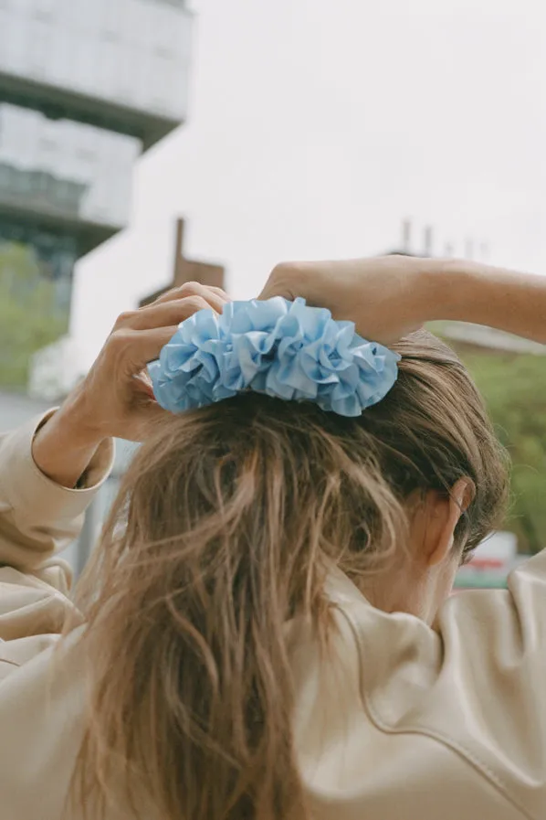 CARNATION SCRUNCHIE, BLUEBIRD