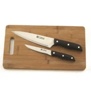 Casa Verona Cutting Board And 2 Piece Knife Set