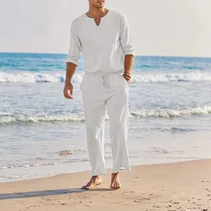 Casual Cotton Linen Two-Piece Men’s Set – Naturally Stylish, Effortlessly Cool - SALE