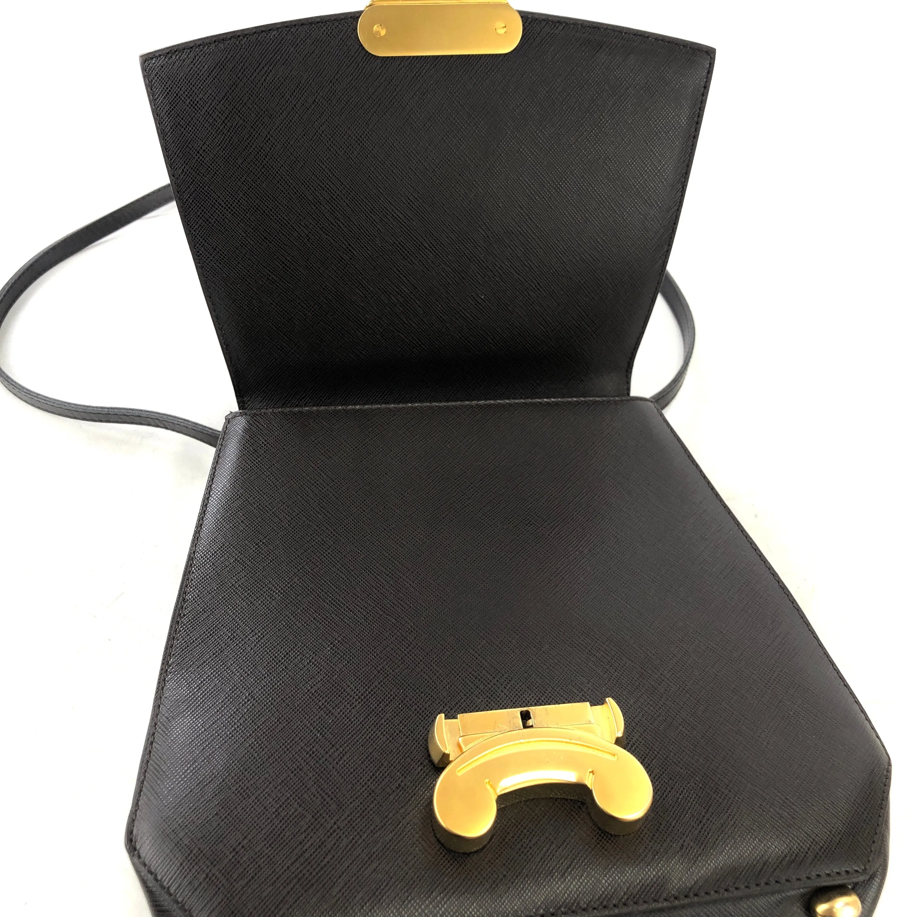 CELINE Triomphe Leather 2way shoulder bag Brown Vintage Old Celine wne7kc