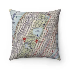 Central Park NYC Map Pillow