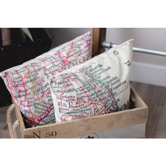 Central Park NYC Map Pillow