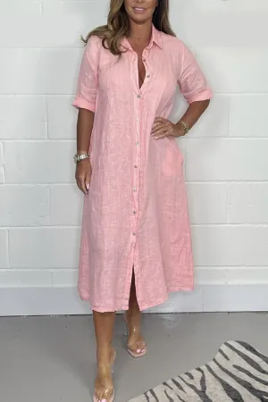 Chantel | Linen Shirt Dress