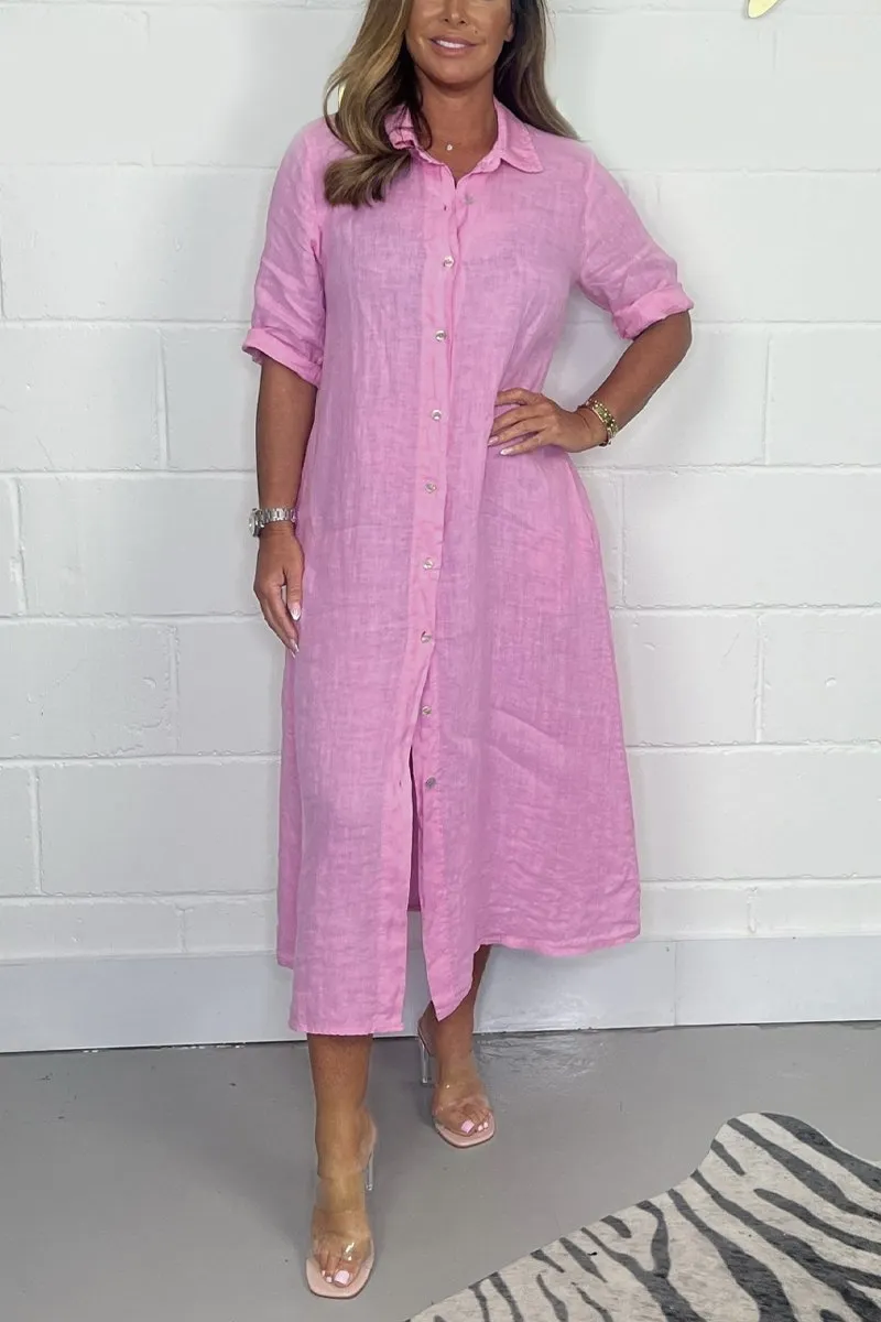 Chantel | Linen Shirt Dress