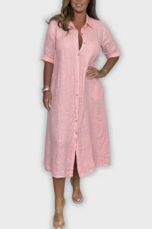 Chantel - Linen Shirt Dress