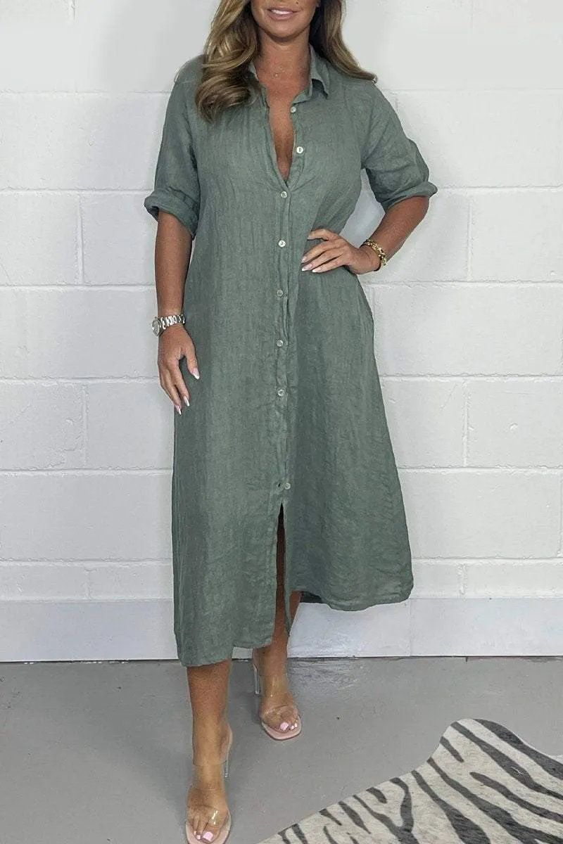 Chantel | Linen Shirt Dress