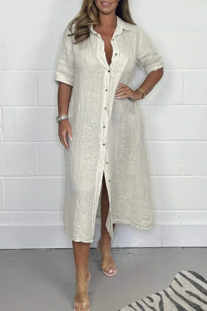 Chantel | Linen Shirt Dress