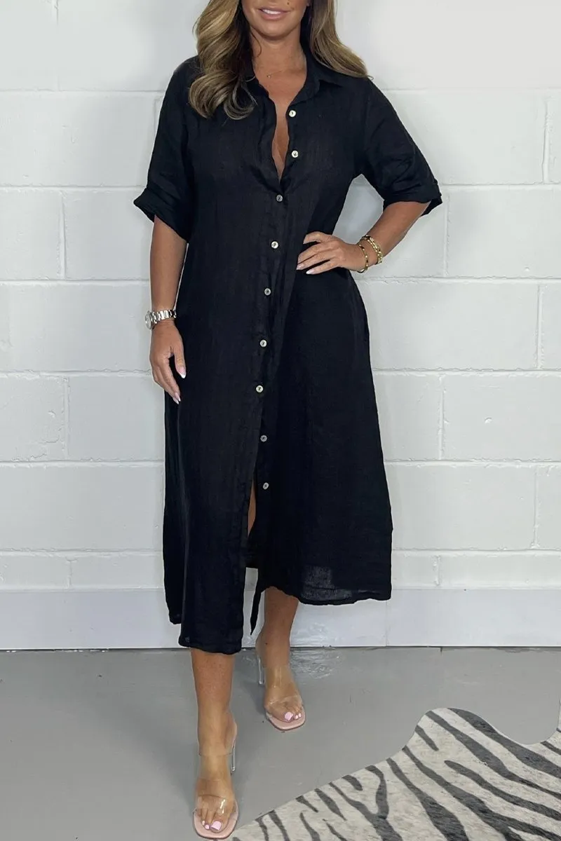 Chantel | Linen Shirt Dress