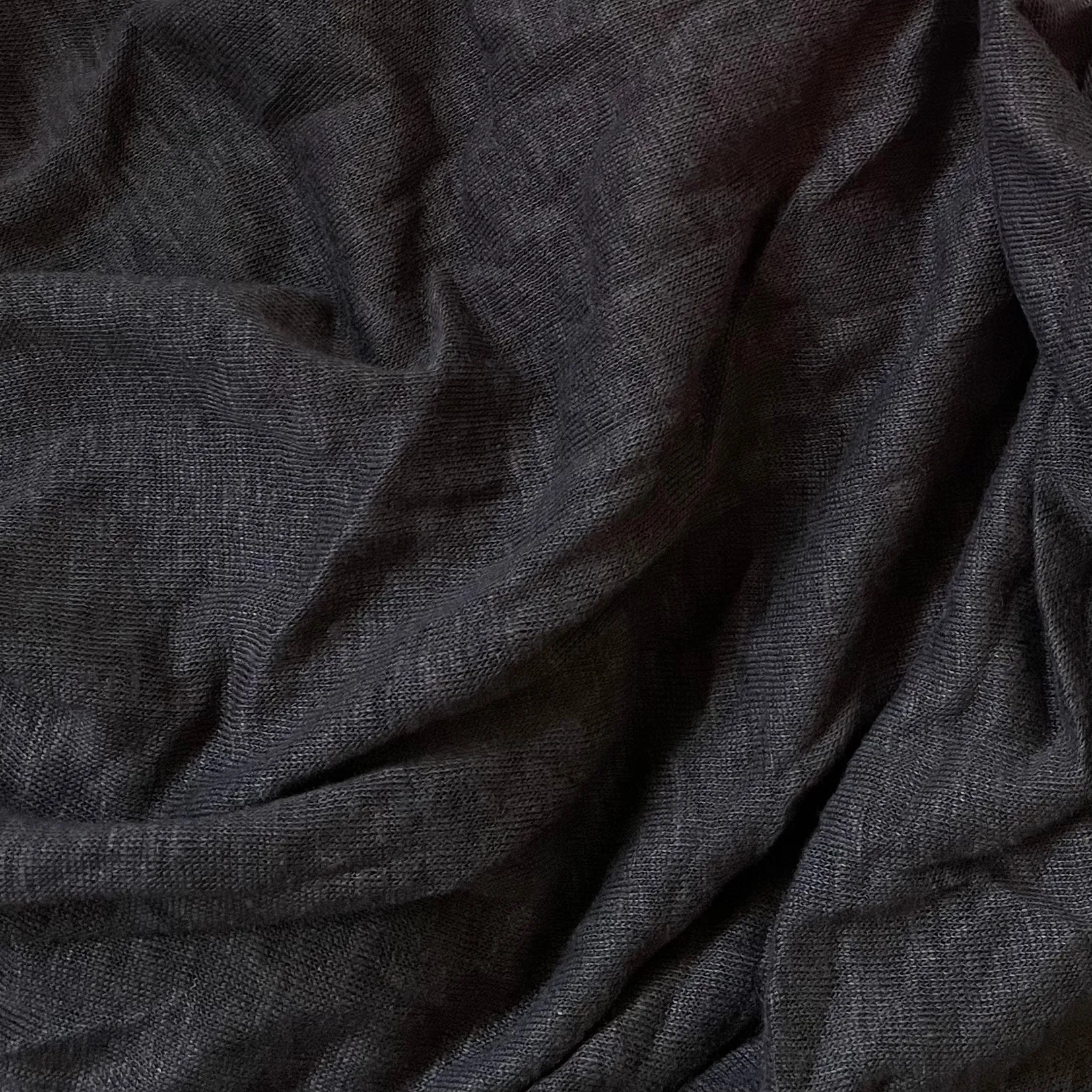 Charcoal jersey linen 165gsm