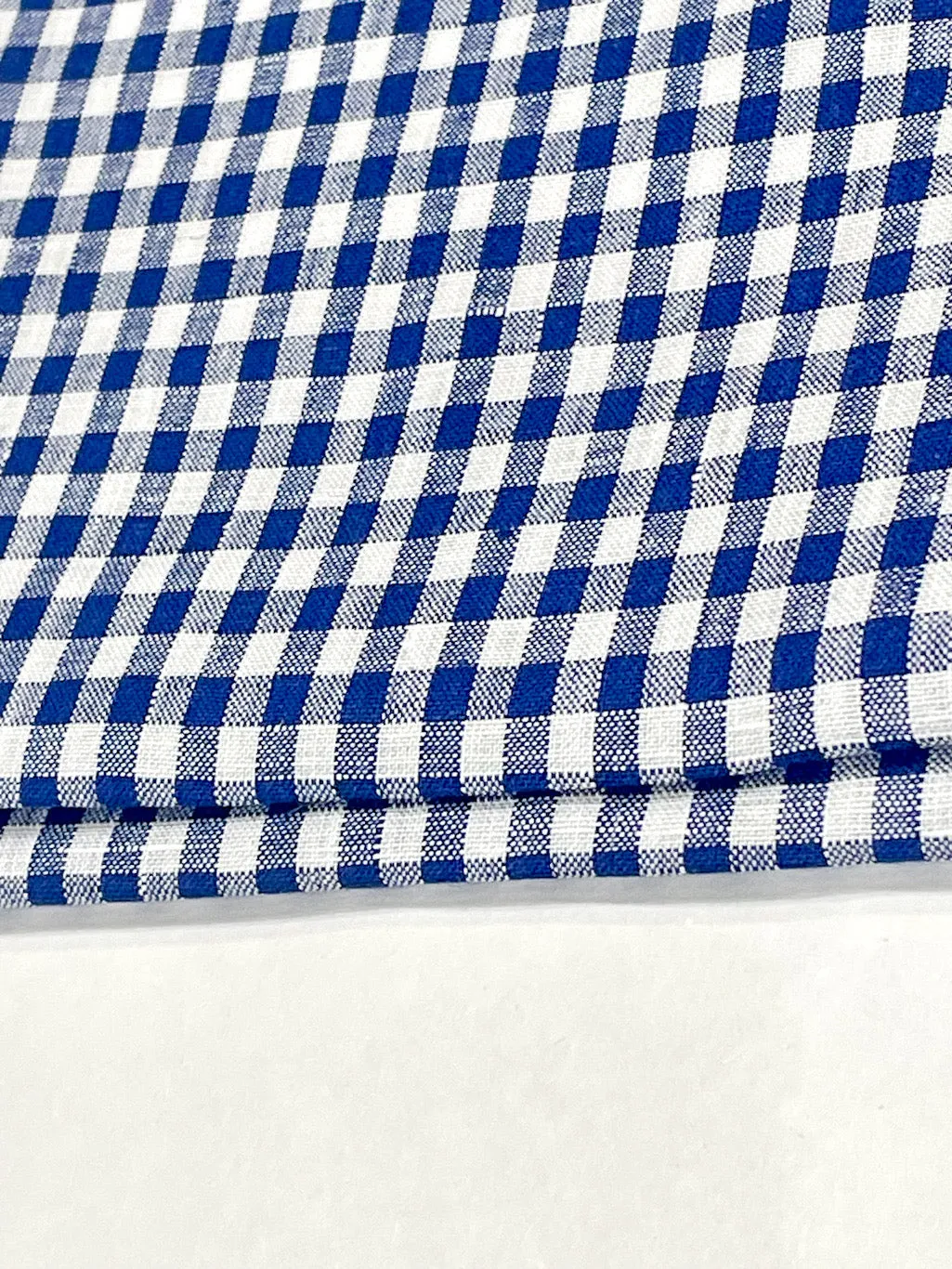 Checkered Pattern 100% Natural Linen Flat Roman Shade, Relaxed Roman Shade/CL1083
