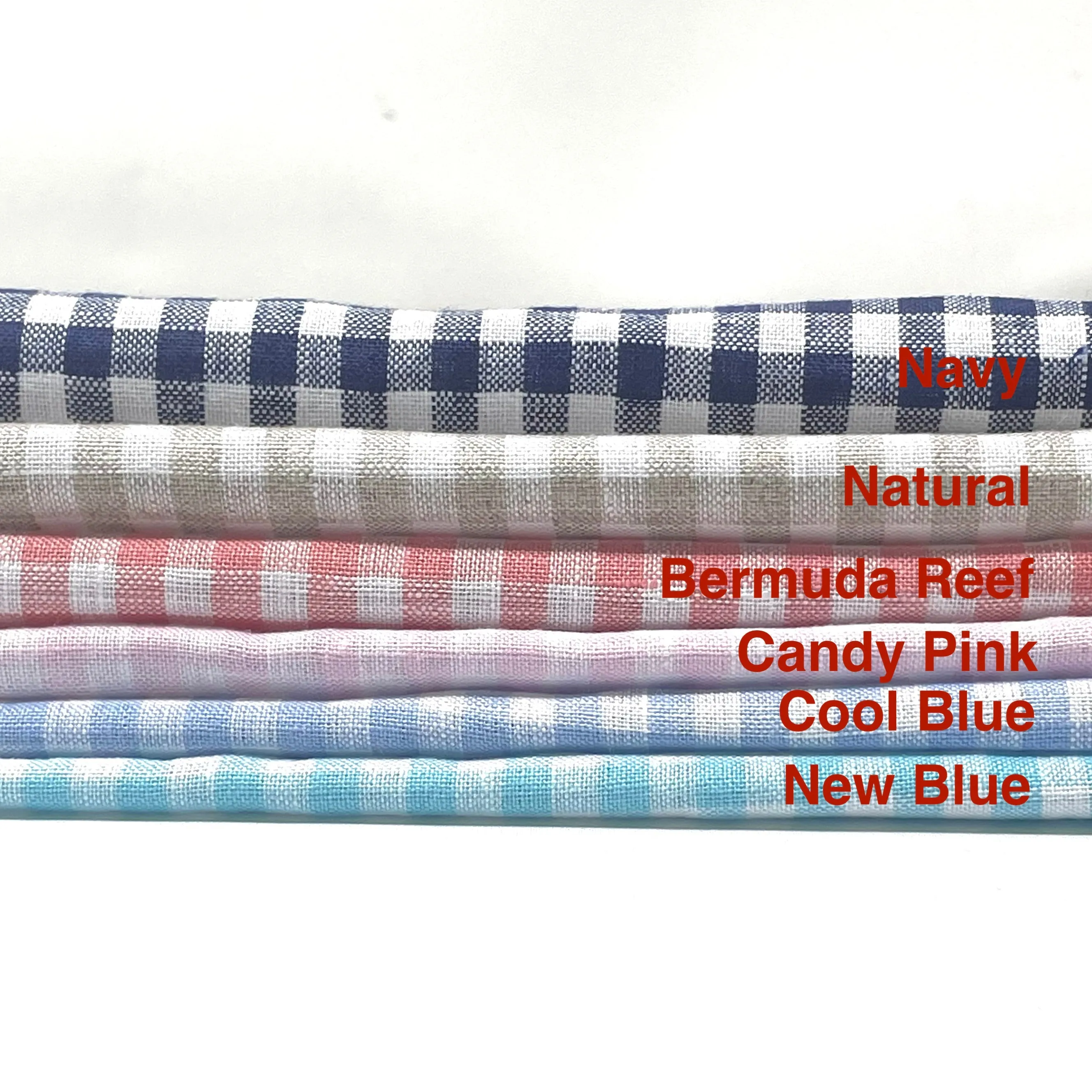 Checkered Pattern 100% Natural Linen Flat Roman Shade, Relaxed Roman Shade/CL1083