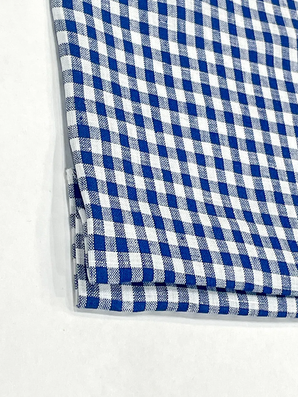 Checkered Pattern 100% Natural Linen Flat Roman Shade, Relaxed Roman Shade/CL1083