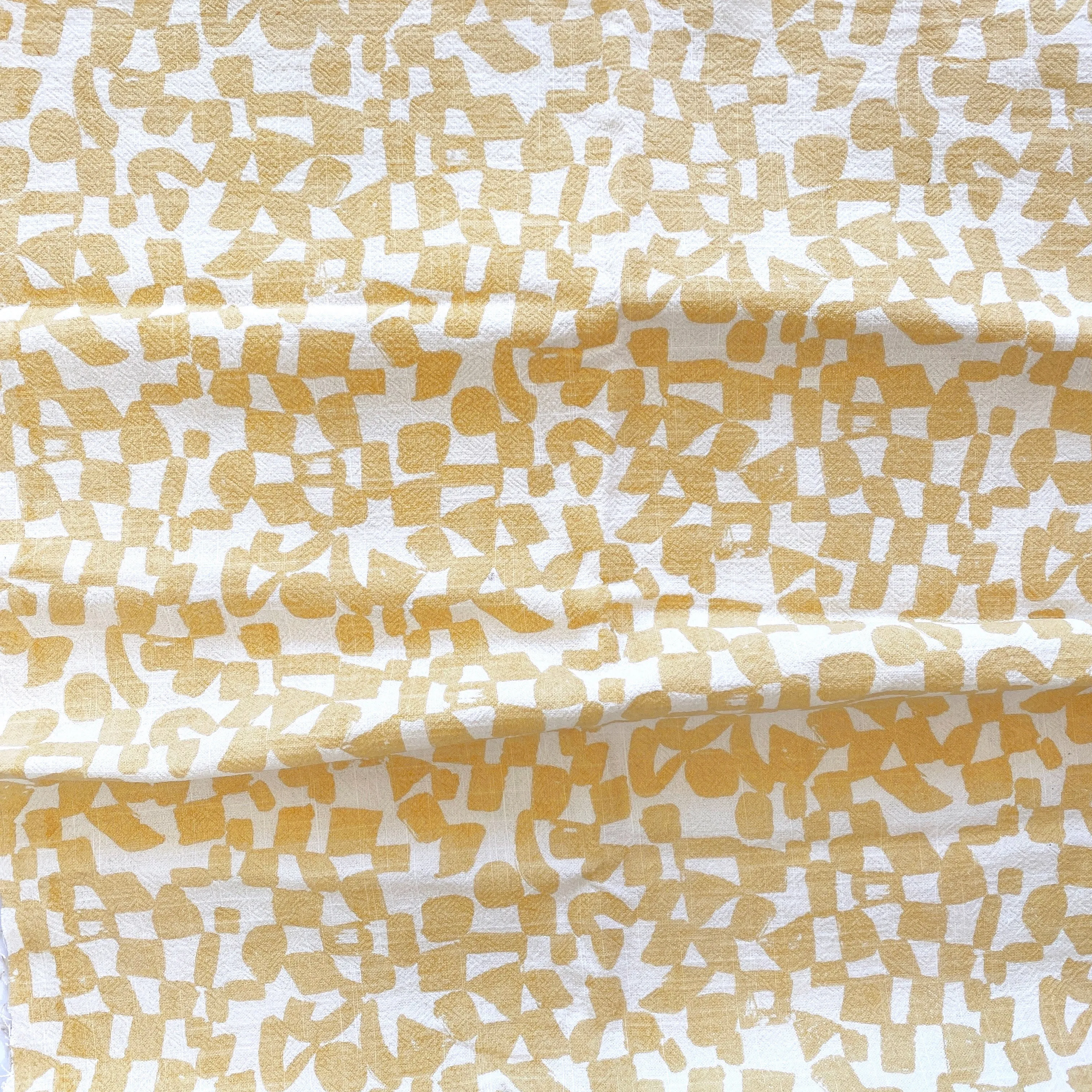 CHECKS in VANILLA - Fabric by the yard