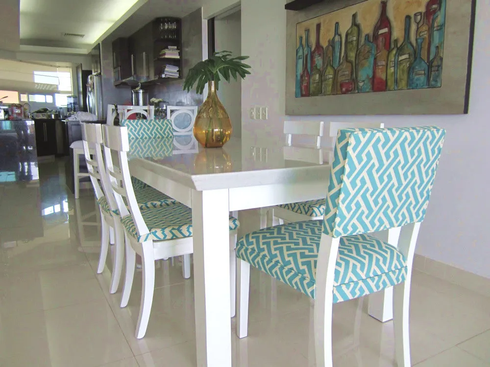 China Seas Fabric: Aga Reverse - Custom Jungle Green on White Belgian Linen / Cotton