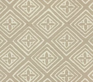 China Seas Fabric: Fiorentina Custom Greyish Beige on Linen / Cotton