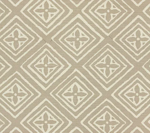 China Seas Fabric: Fiorentina Custom Greyish Beige on Linen / Cotton